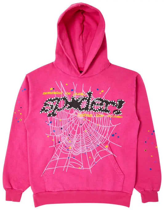 Sp5der P*NK V2 Pink Hoodie